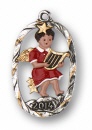 Zinnfigur Jahresengel 2014 doppelseitig H: 5,5 cm